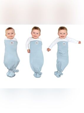 The Ollie Swaddle Sky Blue Adjustable Baby Swaddle One Size